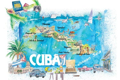 MAP ANTIQUE CATESBY CAROLINA FLORIDA BAHAMA CUBA FRAMED ART PRINT B12X12746